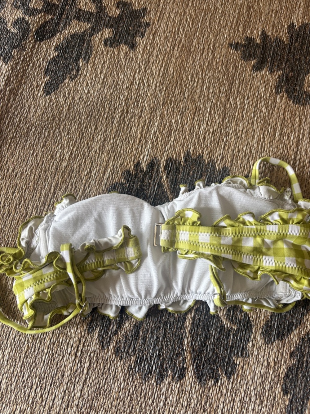 wild fable Lime Gingham Ruffle Bikini - Picture 9 of 12